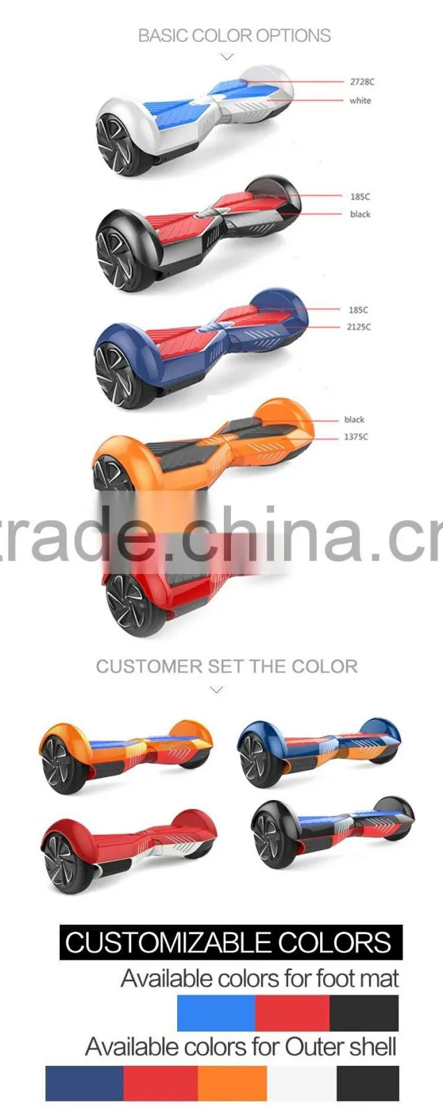 Electric Hover Board Smart Electric Hover Board Electric Hover Board With LED Light