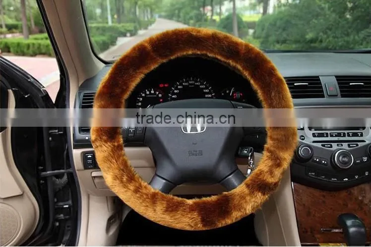 Hot sell !! Automobile steering wheel covers with 5 different colours black,grey,beige,red,khaki