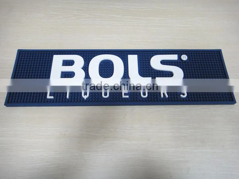 2015 Customized Logo Brand Soft Pvc Bar Mat