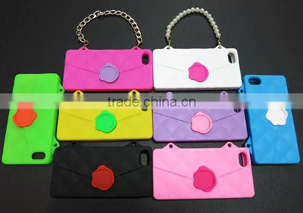 Newest Handbag Like Silicone Rubber Case for iPhone 4