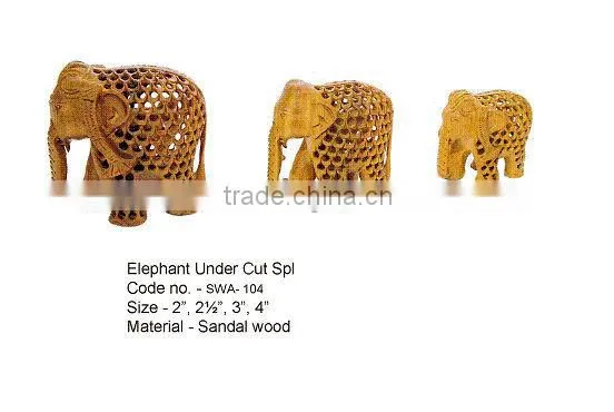 sandalwood elephant,carved indian elephant,sandalwood hathi