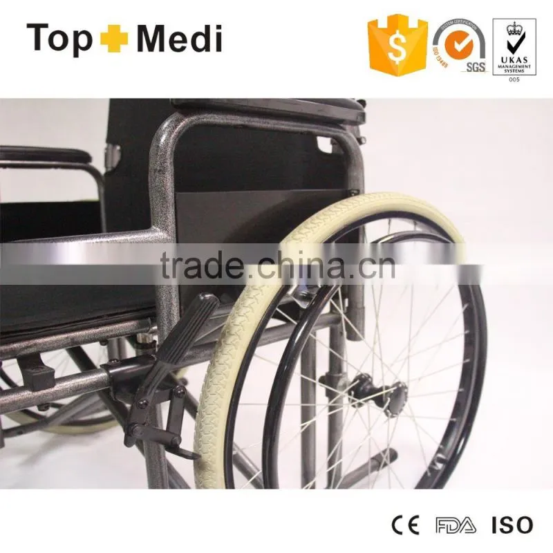 TOPMEDI TSW209AE-61 Heavy Duty Cheap Price Extra Wide Seat Steel Manual Wheelchair