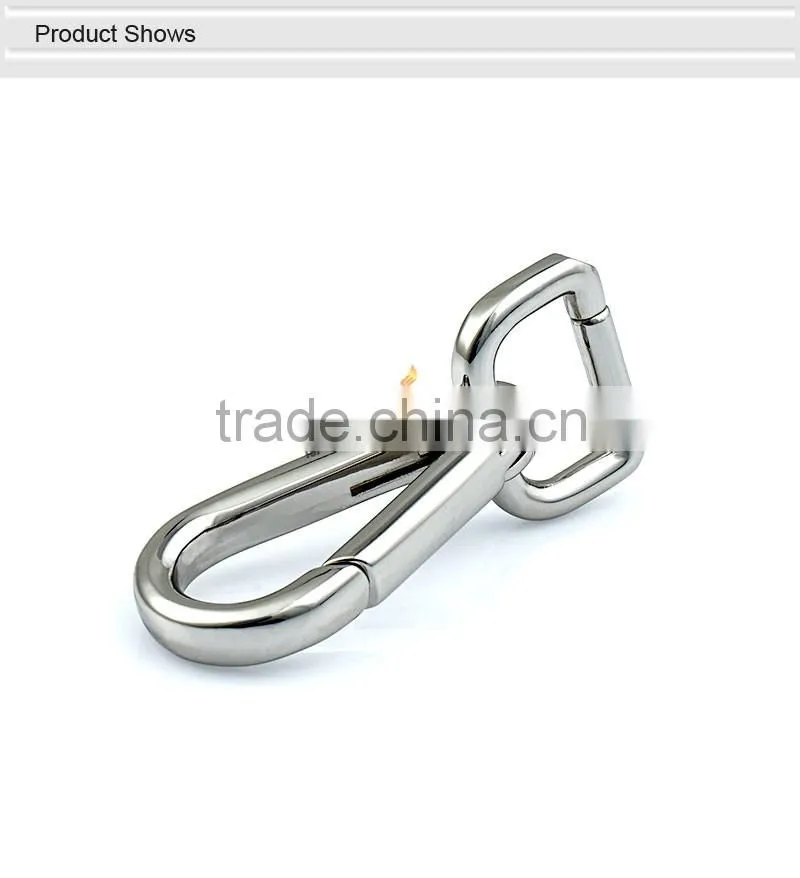 Shiny silver simple flat metal hook for handbag and luggage