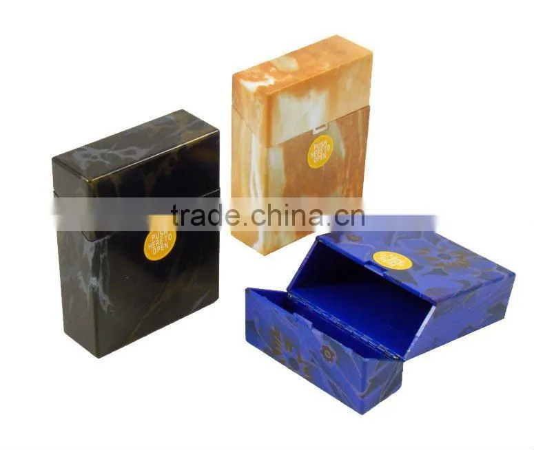 plastic cigarette case, automatic open ,water transfer print