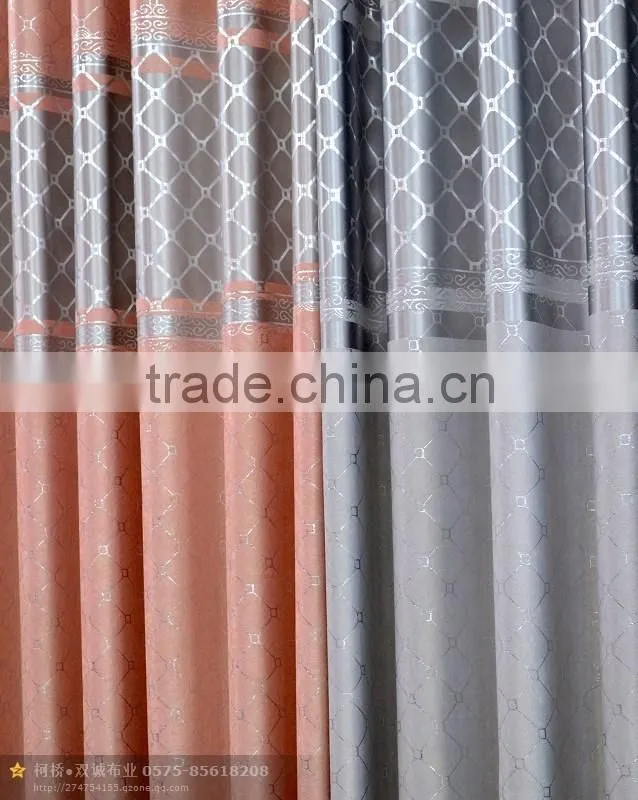 Foil blackout curtain fabric, red stripe curtain fabirc, kitchen curtain and valances