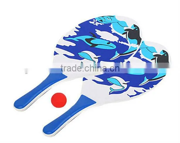 Wooded Beach Paddle Ball Set