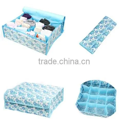 Flap Ideal Underwear Storage Organizer Box with 16 Spaces (BLWS1030)
