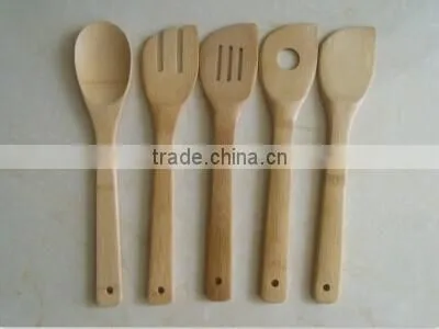 Bamboo spoon set kitchen utensils and chopsticks