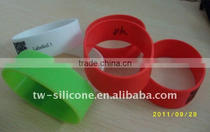 custom silicone qr band laser silicone id bracelet qr