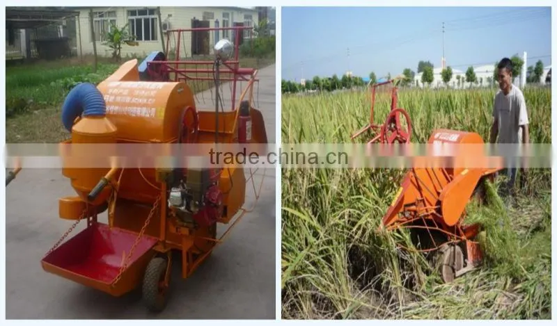 Land and mountain area mini rice harvesting machine