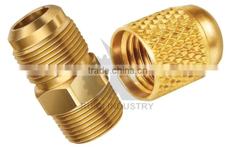 Precision casting cnc machining brass swivel fitting