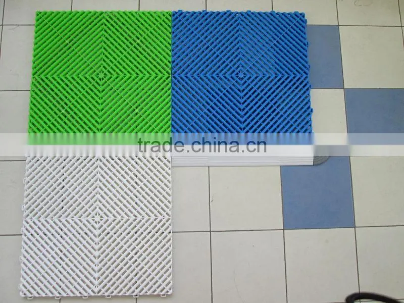 2016 new anti slip Plastic Vinyl Puzzled Interlocked garage matten