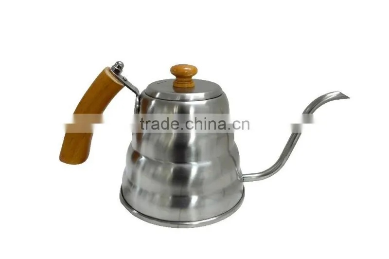Pour Over Coffee Kettle Hand Drip Kettle Premium Stainless Steel Gooseneck Tea Kettle Wooden Ergonomic Handle
