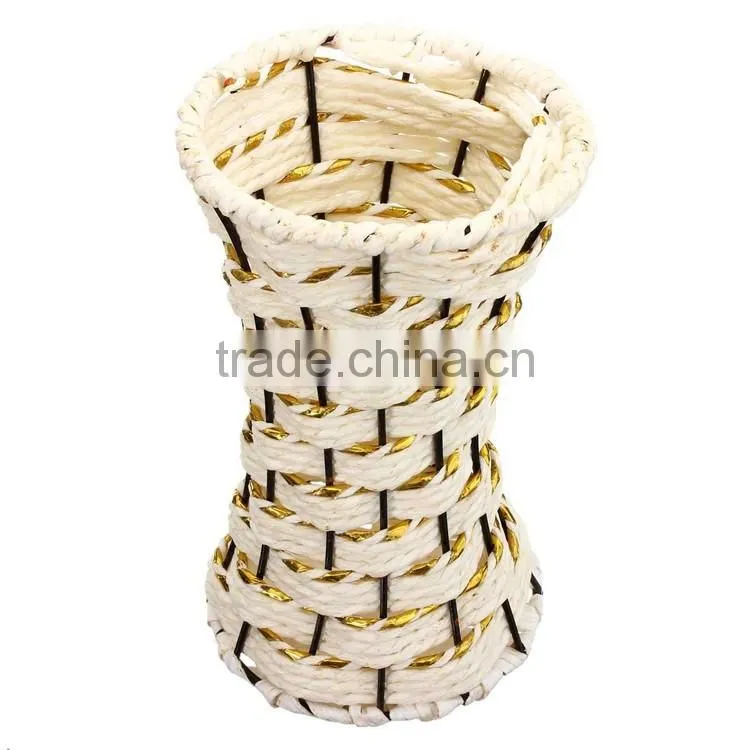 Made in china cheap whoelsale paper rope hand made wedding vases