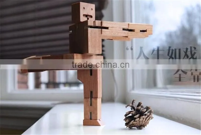 Blocks of wood cube robot Children's creative puzzle toys Amazing shape cube puzzle