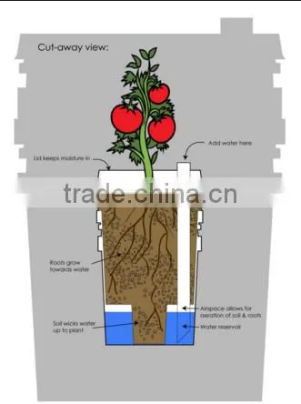 hot sale self watering water storage planter