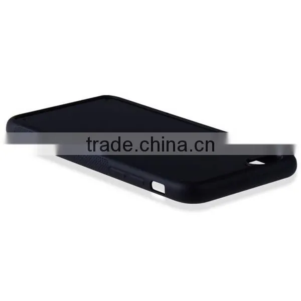 For iphone6 TPU+PC skid resistance microgoove phone case, black tpu edges PC back case for iphone6 6plus