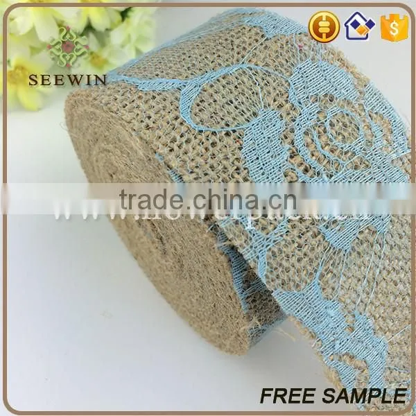 high quality lace green ribbon for wedding packing