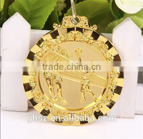 best selling zinc alloy volleyball gold medals