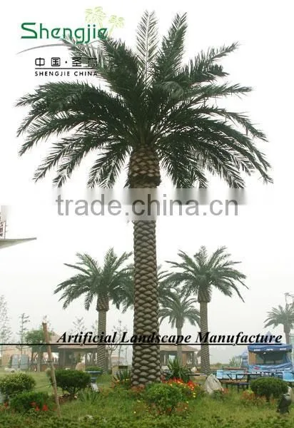 SJH46455 artificial palm tree fiberglass material with cheap price and good quality palm tree