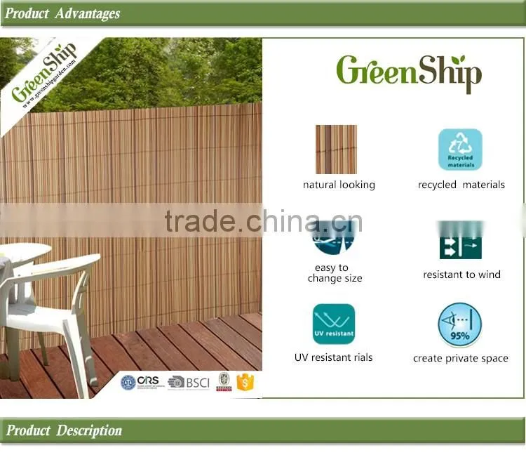 artificial fence/Decorative Garden Plastic Fence from Greenship/ more than 10 years lifetime/ UV protection