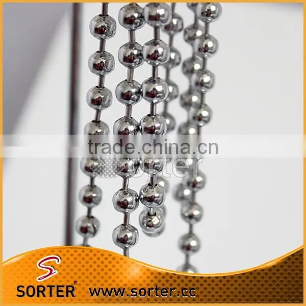 good drooping metal ball chain curtain/steel beaded chain curtain/anti static room divider