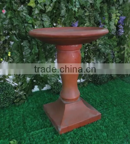gadren antique fiberglass clay bird feeder