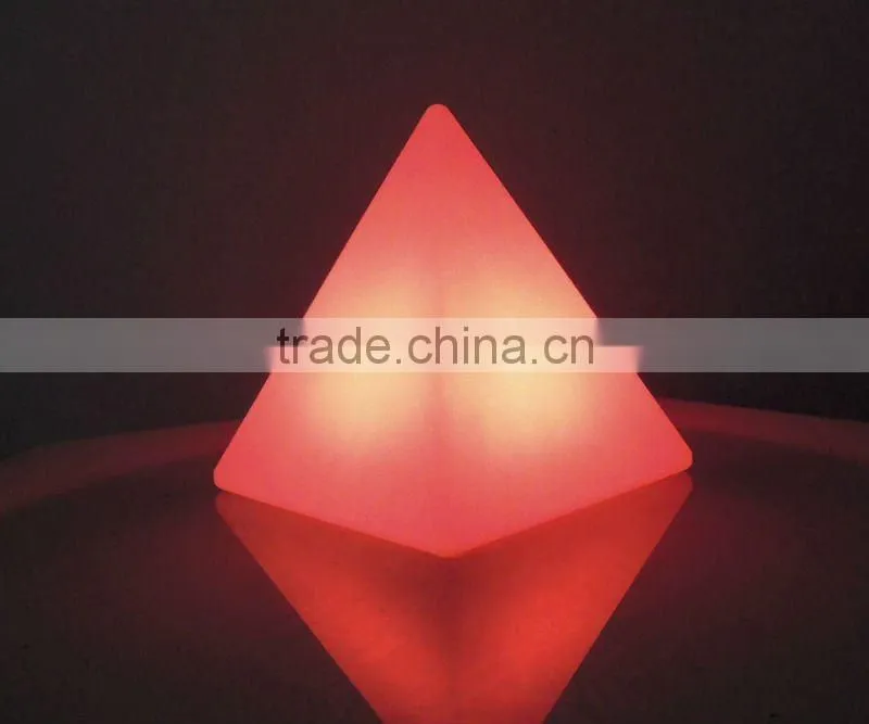 rechargeable color changing led outdoor triangle