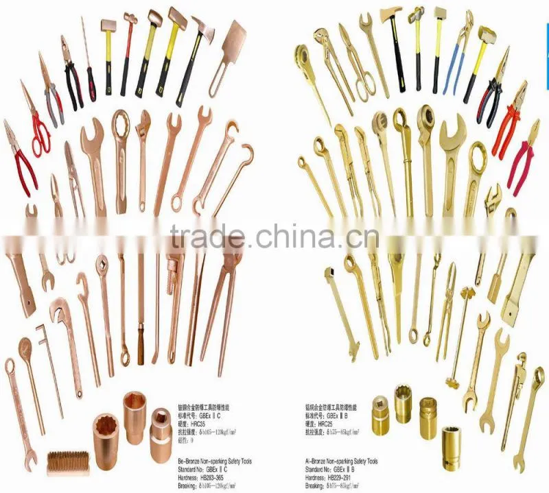 non sparking safety tool set for measuring product oil ,hand tools ,copper alloy