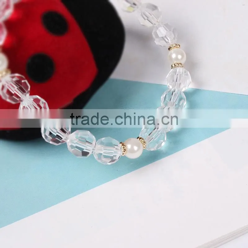 gold rhinestone star charms crystal bead bracelet