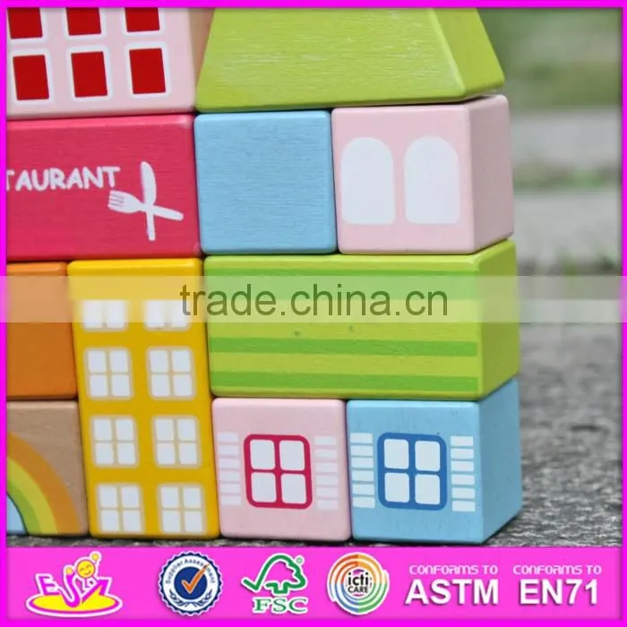 2017 new design 22 pieces educational toys wooden children building blocks W13A123