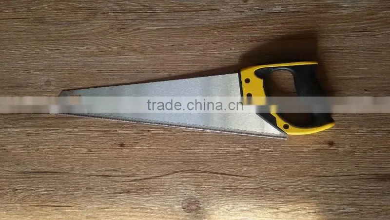 2side machine grind teeth hand saw with plastic handle