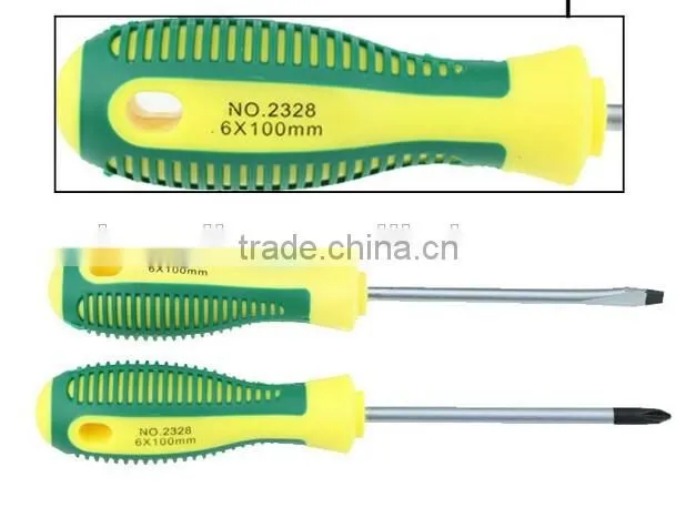 Various sizes cheap price screwdriver 2328 type with soft handle design