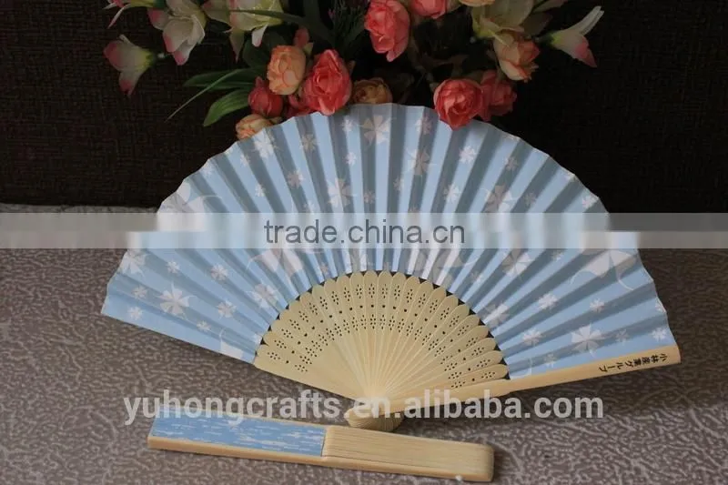Personalized bamboo paper fan full color printing