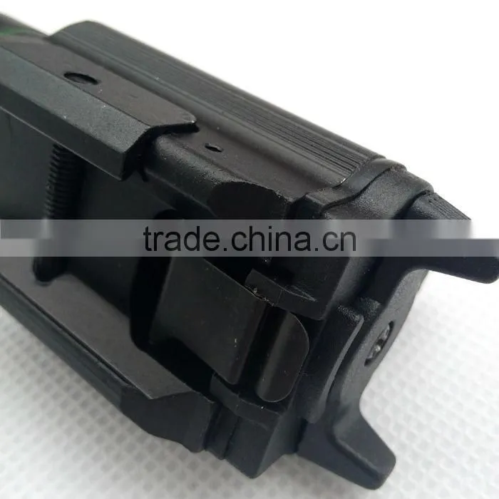 Tactical hunting green laser sight and 200 lumen CREE Q5 LED light combo with strobe laser