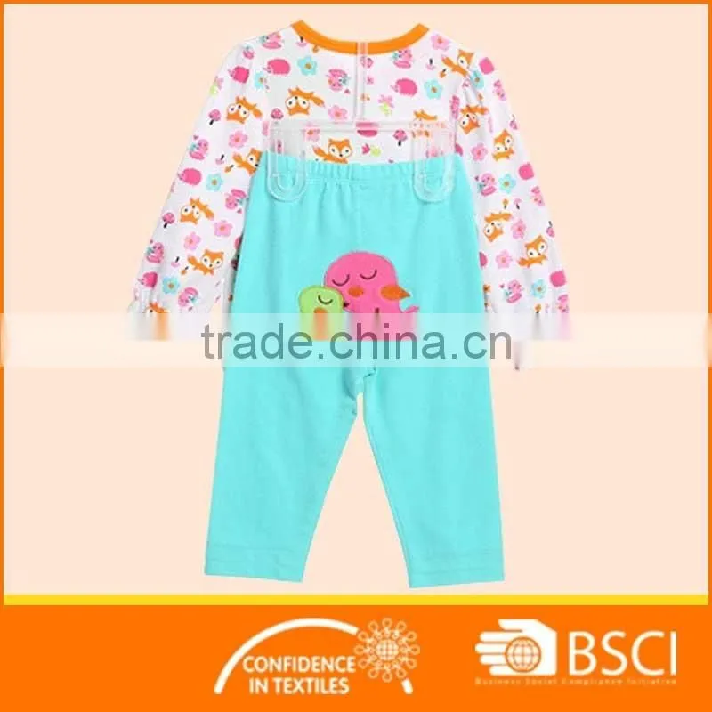 Fashion Boutique Animal Printed Cotton Baby Clothing Set