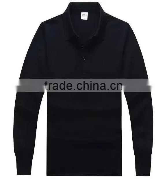 Customzied Blank Polo Shirt With Long Sleeves Unisex Autumn&Winter Top Clothings With Private Labels Or Company Logo Print