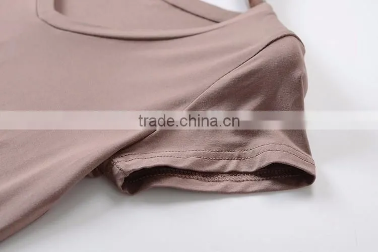high quality promotional custom design short sleeve cheap plain blank t-shirt women