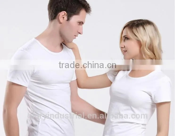 custom plain no brand couple t-shirt