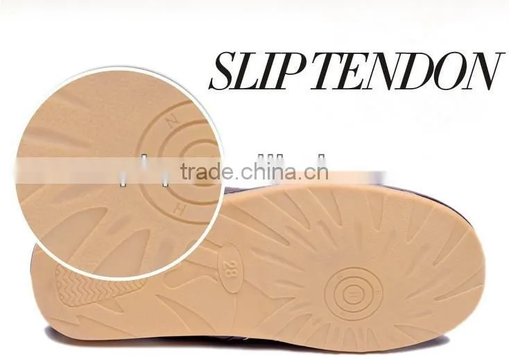 2014 new design fashionable leather indoor slipper