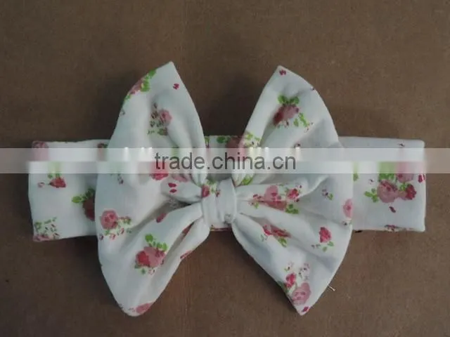 2016 hot sale, baby girl print flower headbands for kids girl wholesale, baby hairband with flower for kids children