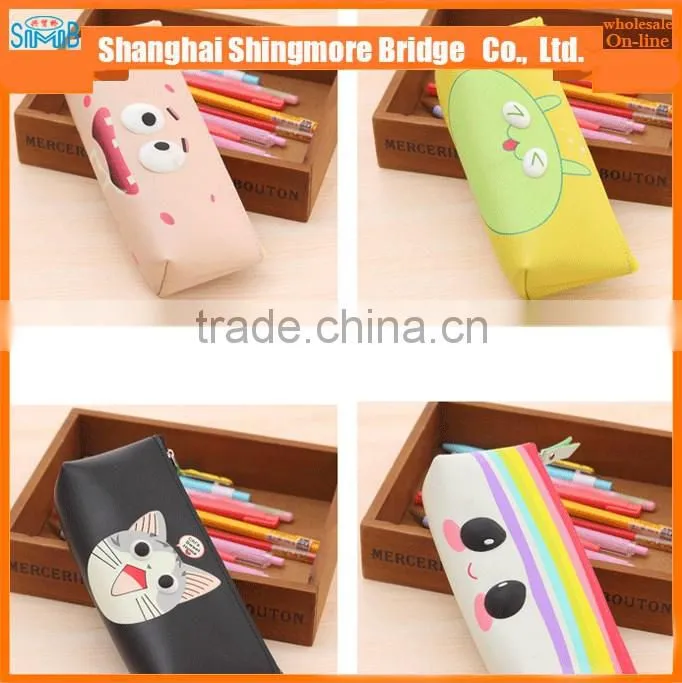 cheap sales good quality pu school pencil case for kids