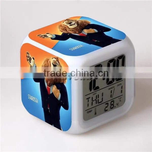 Top selling LED Alarm Clock,Digital desk clock,Zootopia Cartoon Clock for Kids