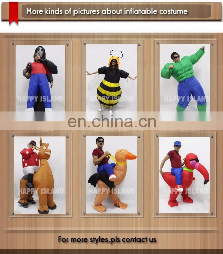 HI 210cm height walking adult dinosaur costume inflatable t-rex costume