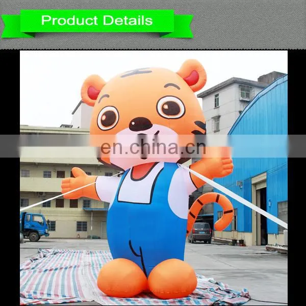 Hot inflatable cartoon tiger stand model for advertising