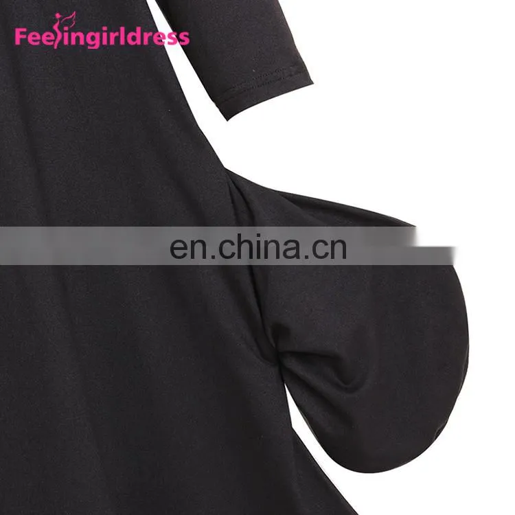 Wholesale Soft Long Sleeve Black Women Kimono Mini Dresses In Bulk