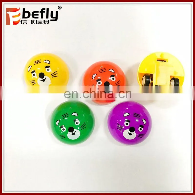 Animal emoji plastic pull backt toy for vending machine