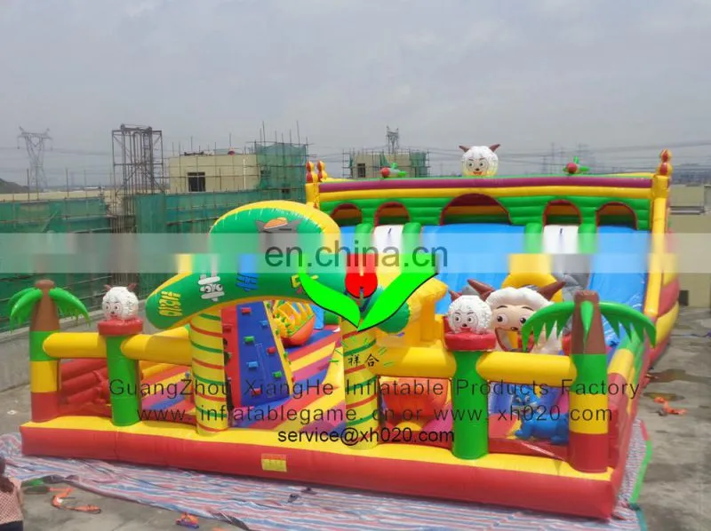 PVC Tarpaulin suitable on Square inflatable giant cartoon fun city