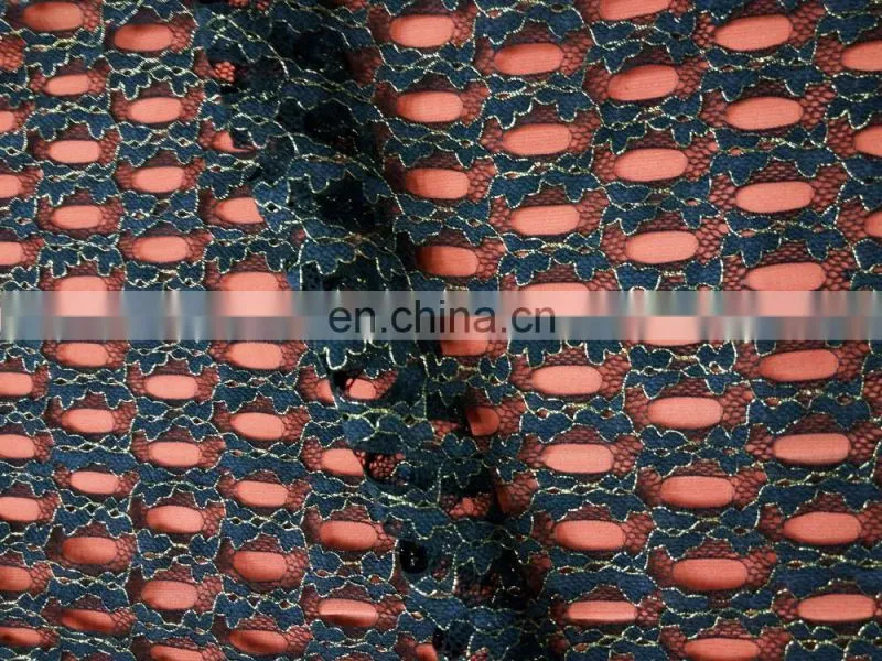 Flower Embroidered White Fabric cord lace