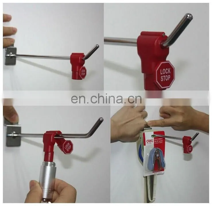 Magnetic stop lock for stem hooks, Display Security Hook Stop lock